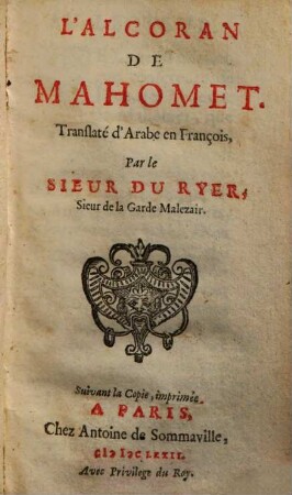 L' Alcoran De Mahomet