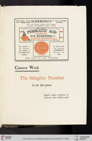Camera Work [The Stieglitz Number]