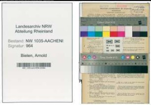 Entnazifizierung Arnold Bielen , geb. 29.08.1919 (Kaufmaennischer Angestellter)