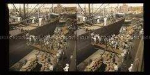 Abwiegen und Verladen des Schwefels ins Schiff, Caltanissetta