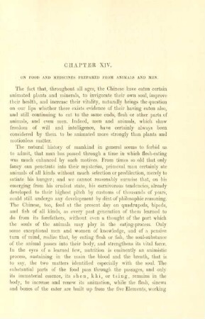 Chapter XIV. On food and medicines prepared from animals and men