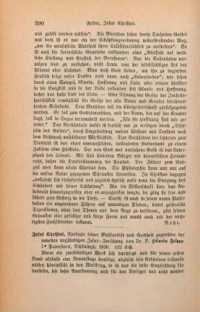 390-391 [Rezension] Felder, Hilarin, Jesus Christus