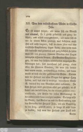 XII. Von dem rechtschaffenen Wesen in Christo Jesu.