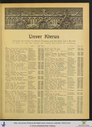 Unser Klerus.