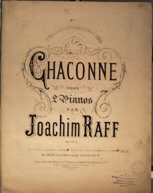 Chaconne : pour 2 pianos ; op. 150A
