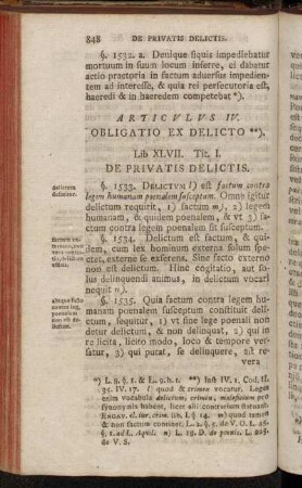 Articvlvs IV. Obligatio Ex Delicto.