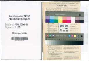 Entnazifizierung Julie Grempe , geb. 14.08.1897 ()