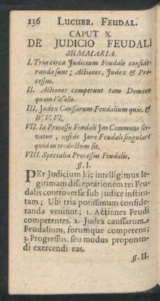 Caput X. De Iudicio Feudali