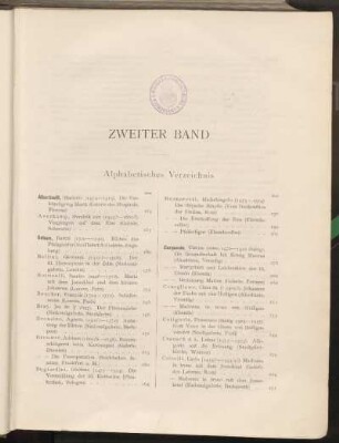 Alphabetisches Verzeichnis