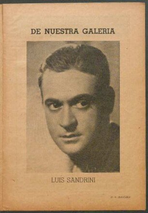 De nuestra galería [Fotografía] : Luis Sandrini