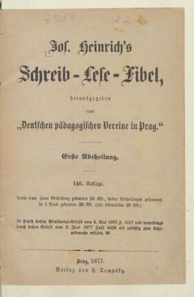 Jos. Heinrich's Schreib-Lese-Fibel