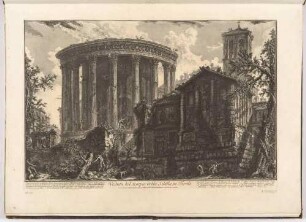 Veduta del tempio della Sibilla in Tivoli (Ansicht des Sibyllen-Tempels in Tivoli), aus der Folge "Vedute di Roma"