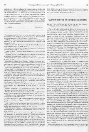52-54 [Rezension] Herms, Eilert, Erfahrbare Kirche