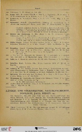 Länder- und Völkerkunde, Naturgeschichte, Zoologie, Jagd, Reisen, etc. (Nr. 208-241)
