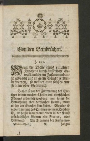 Von den Beinbrüchen