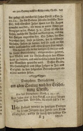 Dreyzehnte Betrachtung am 4ten Sontag nach der Erscheinung Christi, [...]