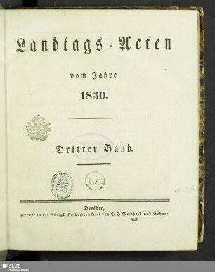 1830/31,3: Landtags-Acten : vom Jahre ...