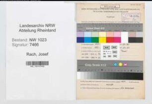Entnazifizierung Josef Rach , geb. 22.06.1903 (Techn.Angestellter)