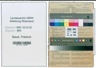 Entnazifizierung Friedrich Bauer , geb. 12.07.1901 (Ingenieur)
