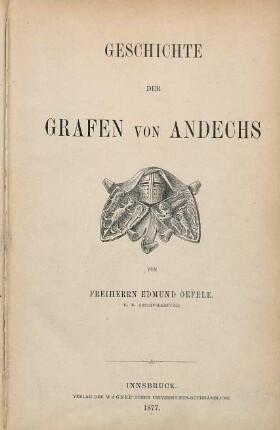 Geschichte der Grafen von Andechs