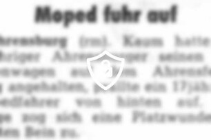 Moped fuhr auf