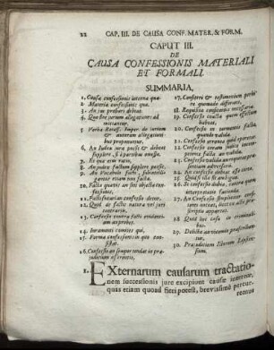 Caput III. De Causa Confessionis Materiali Et Formali.