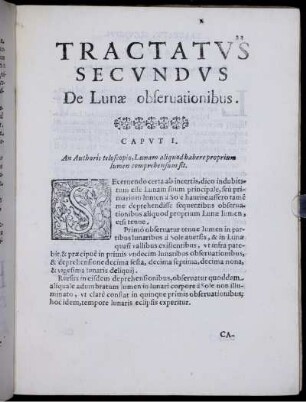 Tractatvs secvndvs. De Lunæ obseruationibus