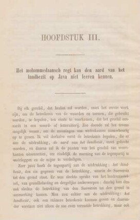 Hoofdstuk III. Het mohammedaansch regt kan den aard van het landbezit op Java niet leeren kennen