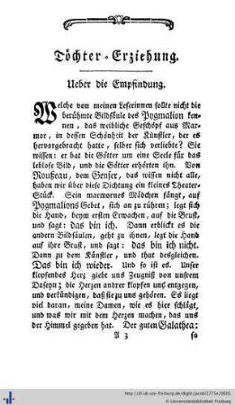Ueber die Empfindung.