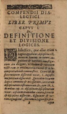 Compendium Dialectices succinctum & perbreve : In adolescentiae usum ... Olim concinnatum, Nunc vero auctum ...