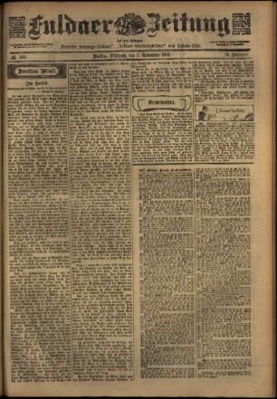 Zweite Ausgabe vom Mittwoch, den 05. November 1902.