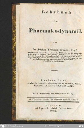 2: Lehrbuch der Pharmakodynamik