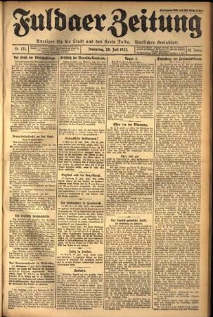 Ausgabe vom Dienstag, den 28. Juli 1925.