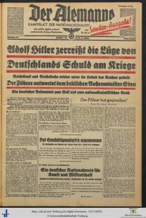 30./31.01.1937 (Sonder-Ausgabe)