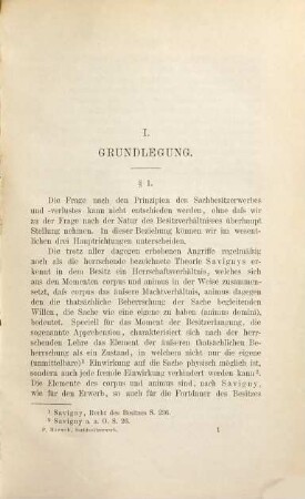 Die Prinzipien des Sachbesitzerwerbes und -verlustes nach römischem Recht