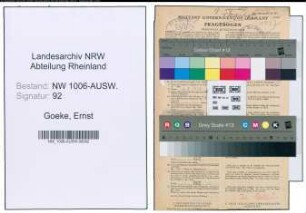 Entnazifizierung Ernst Goeke , geb. 17.05.1905 (Zollbeamter)