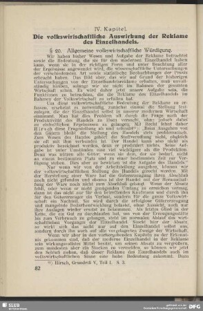 20. Allgemeine volkswirtschaftliche Würdigung