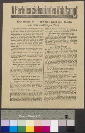 Flugblatt der KPD zur Landtagswahl am 27. November 1927