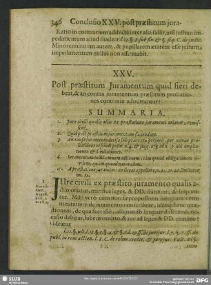 XXV. Post praestitum Juramentum quid fieri debeat, & an contra juramentum praestitum probationes contrariae admittantut?