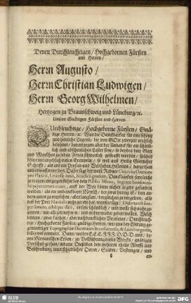 Dedication-Schrifft