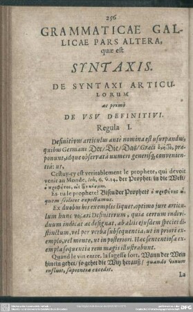 Grammaticae Gallicae Pars Altera, quae est Syntaxis