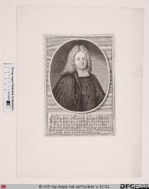 Bildnis Johann Georg Leuckfeld