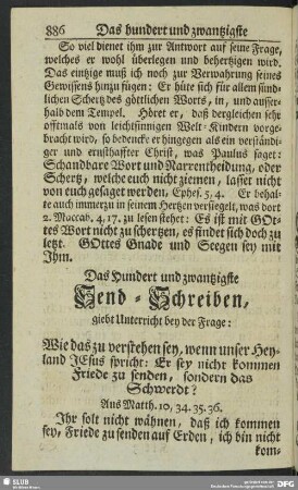 Das Hundert und zwantzigste Send-Schreiben