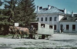 Lublin. Straßenbild mit Pferdeomnibus