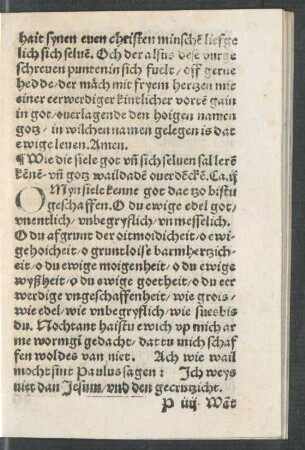 Wie die siele got und sich selven sal leren kennen ... Ca. ii.