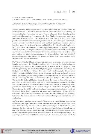 Akademiesymposium anlässlich des 80. Geburtstags von Ekkehard Bautz