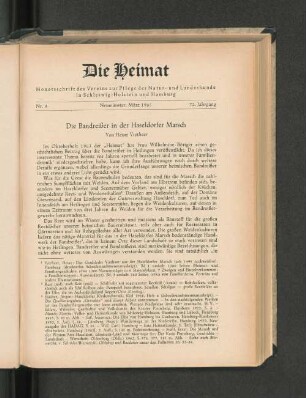 Nr. 3. Neumünster, März 1965. 72. Jahrgang.