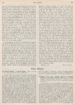 261-266 Kleine Kritiken