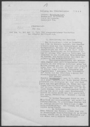 Dettingen/Albuch: Pfarrbericht 1944