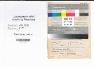 Entnazifizierung Julius Heimann , geb. 16.04.1897 (Landwirt)